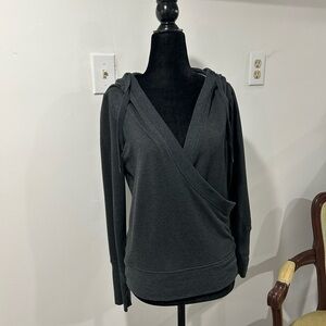 Charcoal Cross Front Hoodie